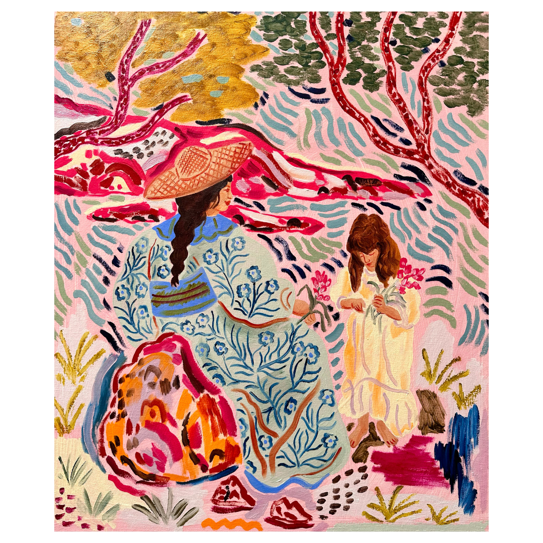 Collecting Flowers by the Lake, 2023, Camilla Perkins