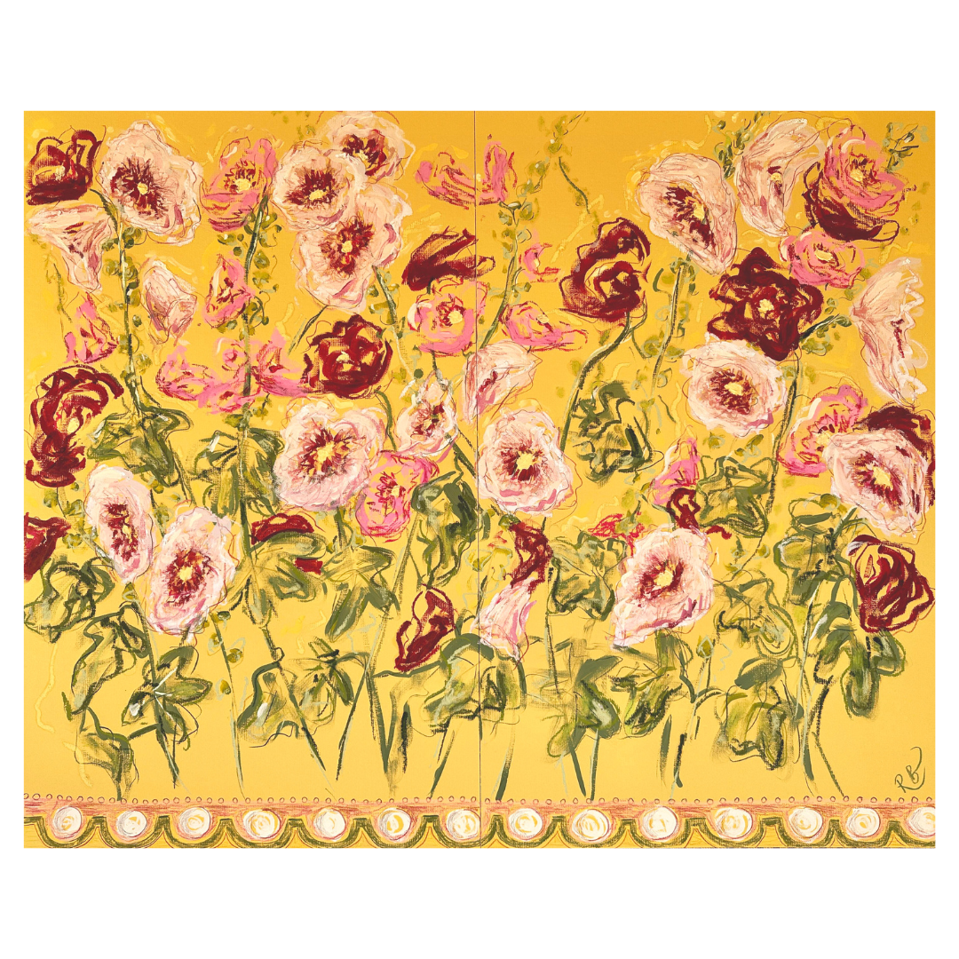 Hide and Seek in the Hollyhocks by Rachel Bottomley